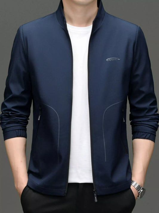 Men's Zip Up Long Sleeve Jacket - Fashorio
