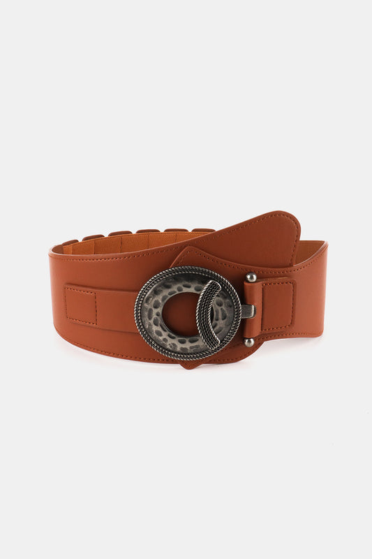 Retro Elastic Wide Belt Caramel One Size - Fashorio