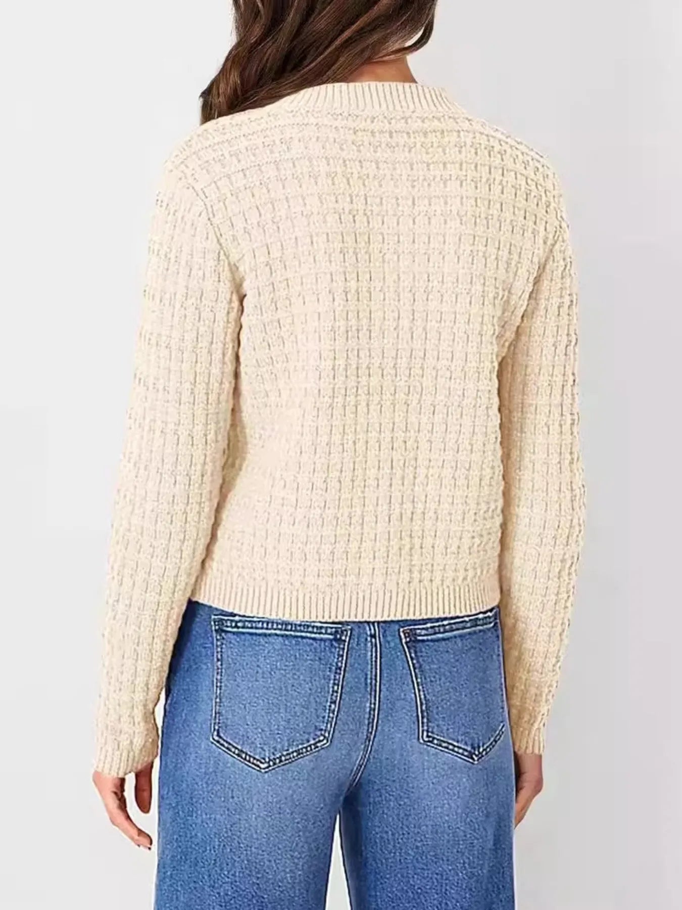 Button-Up Long Sleeve Cardigan - Fashorio