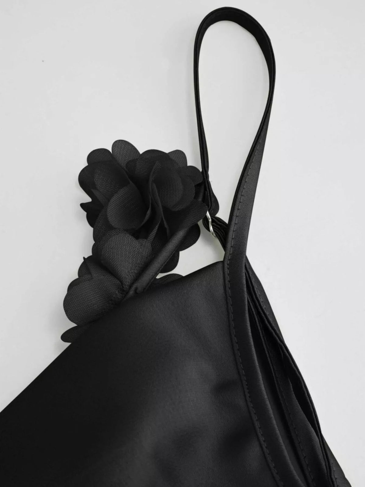 Back view of the cowl neck maxi dress