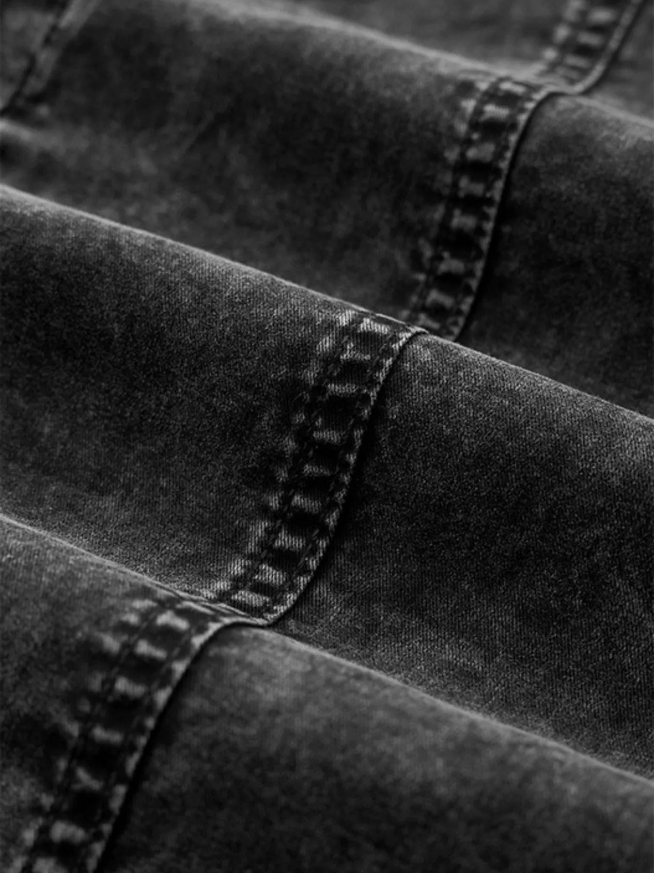 Men's Washed Wide Leg Denim Shorts - Fashorio