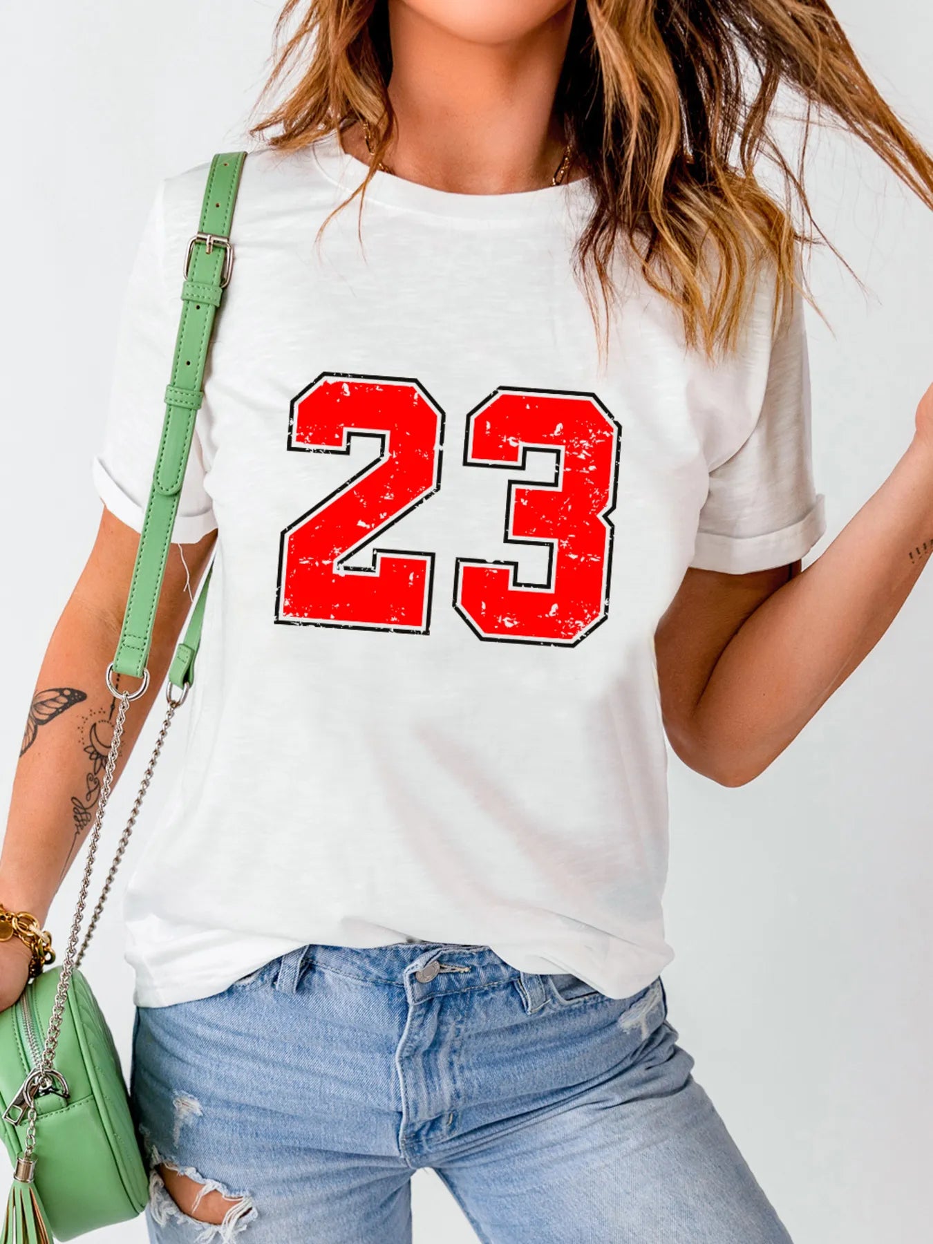 Number 23 Round Neck Casual T Shirt - Fashorio