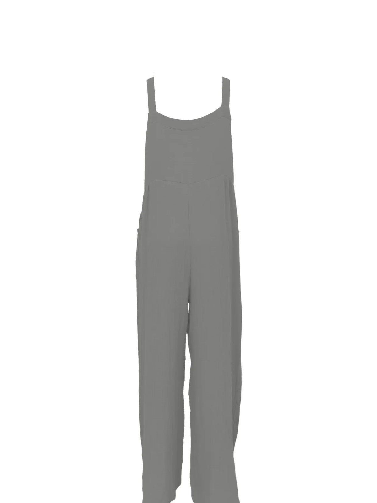 Casual Wide Leg Textured Overalls, view 13