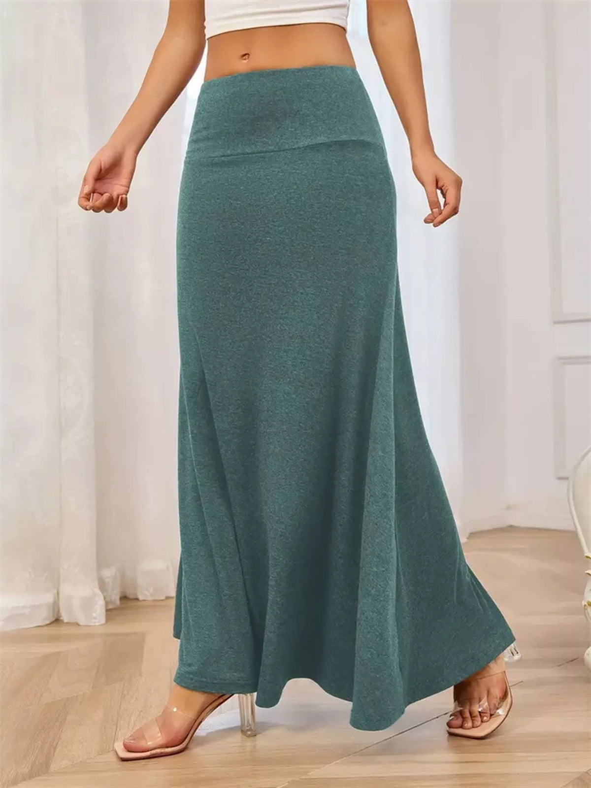 Belinda maxi skirt color range shown together