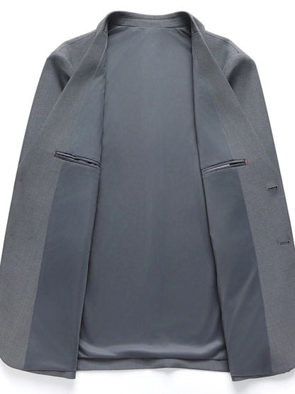 Men's Lapel Collar Long Sleeve Blazer - Fashorio