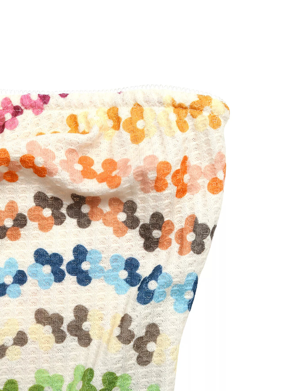 Detail of the hem on the cropped top