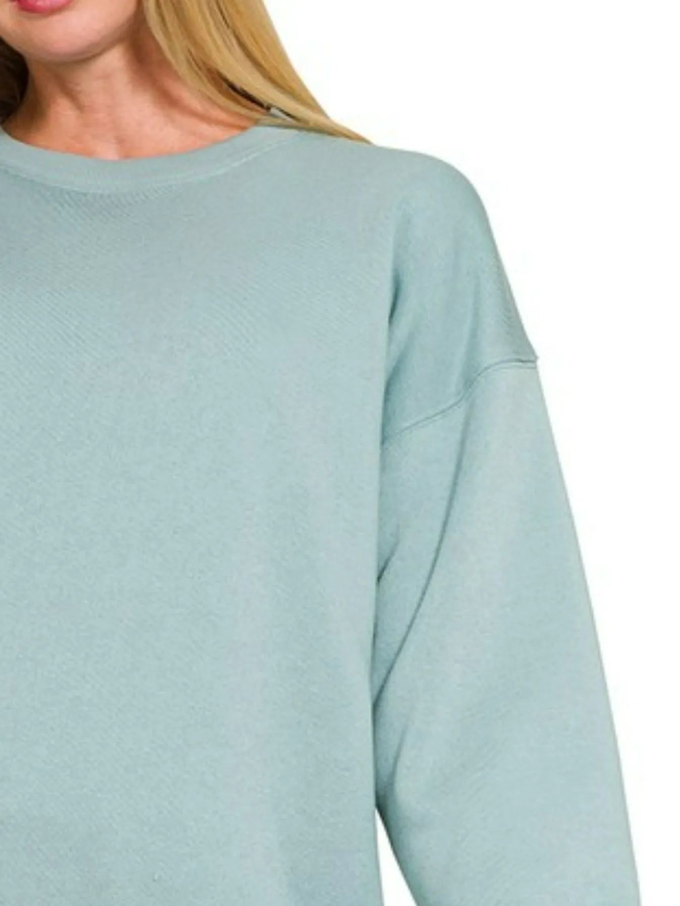 Zenana Fleece Round Neck Sweatshirts - Fashorio