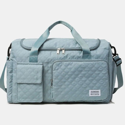Oxford Cloth Multi Pockets Travel Bag Air Force Blue One Size - Fashorio