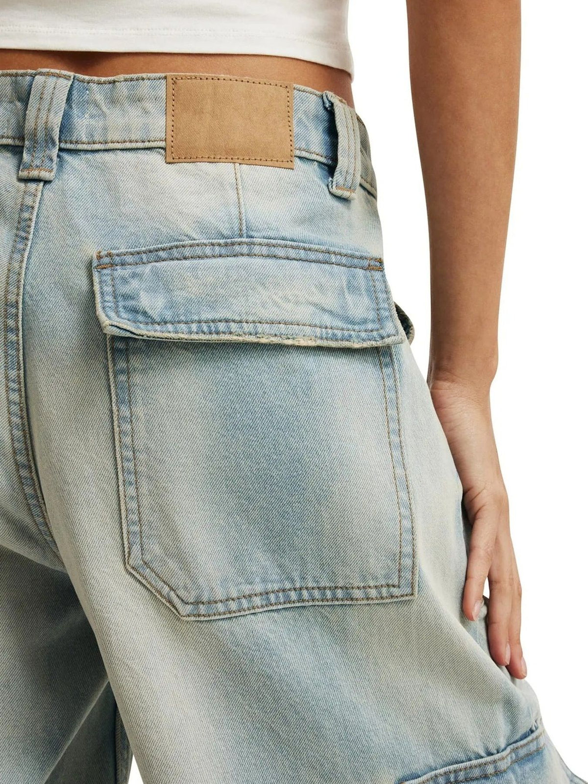 Wide Leg Cargo Jeans, view 8