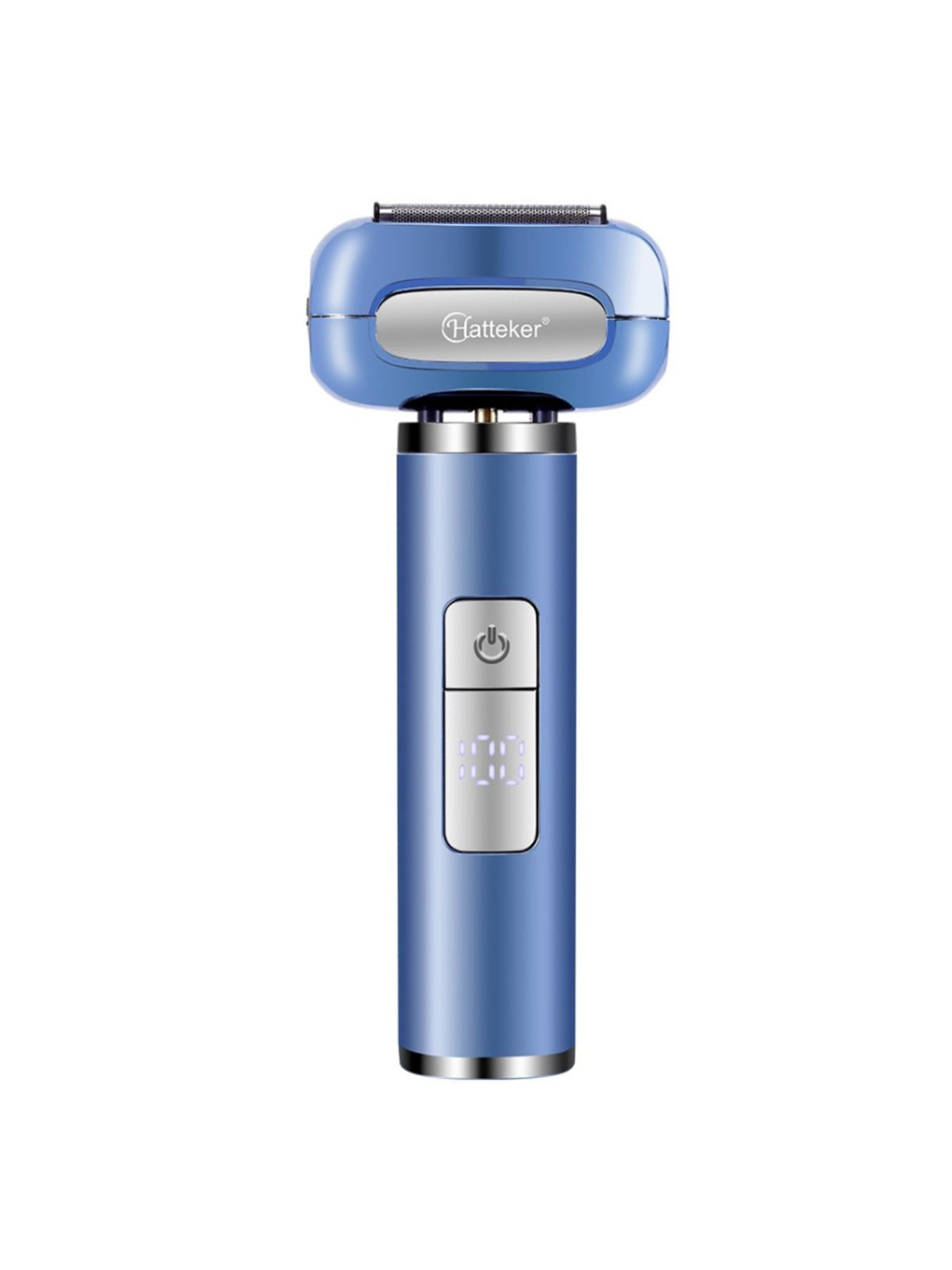 Electric shaver with LED display side view