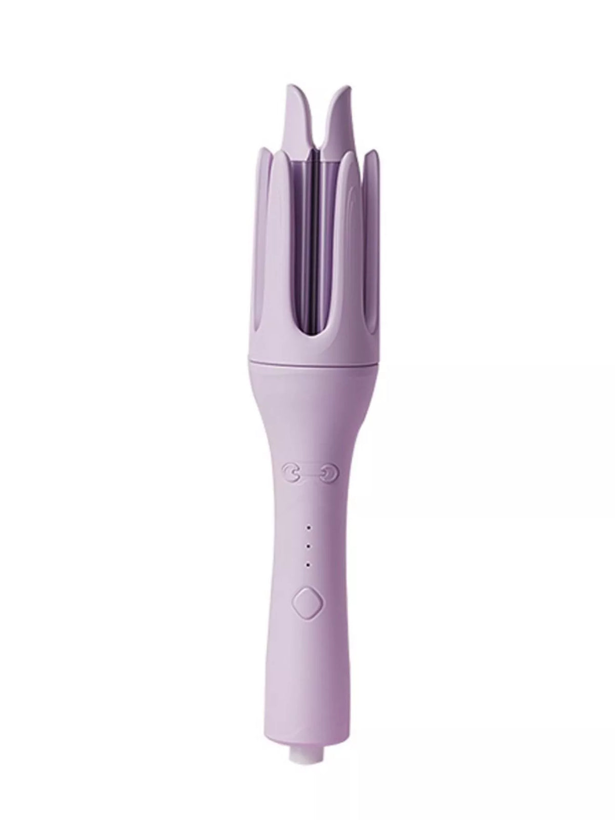Curling iron in lilac and beige tones