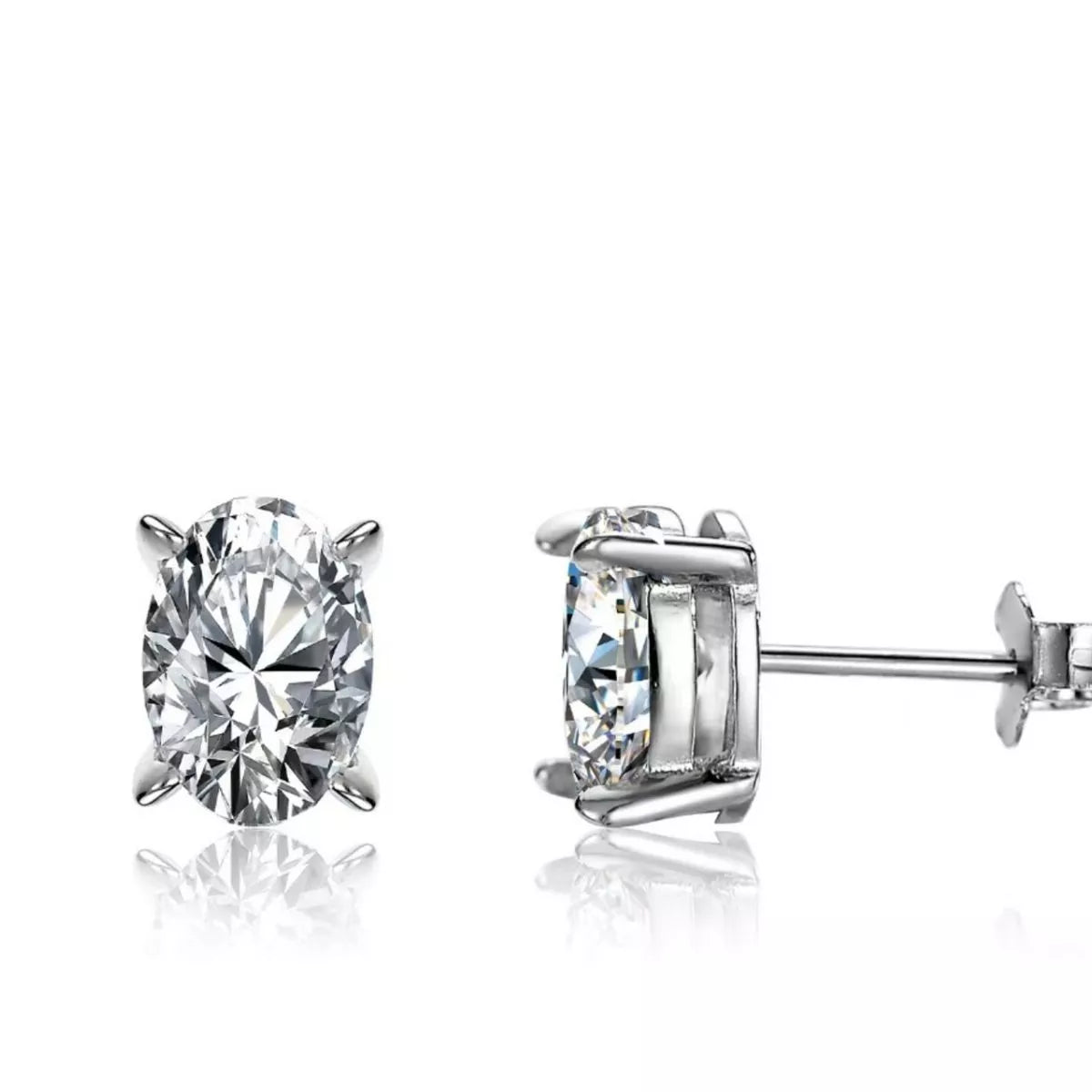 Moissanite stud earrings styled for everyday wear
