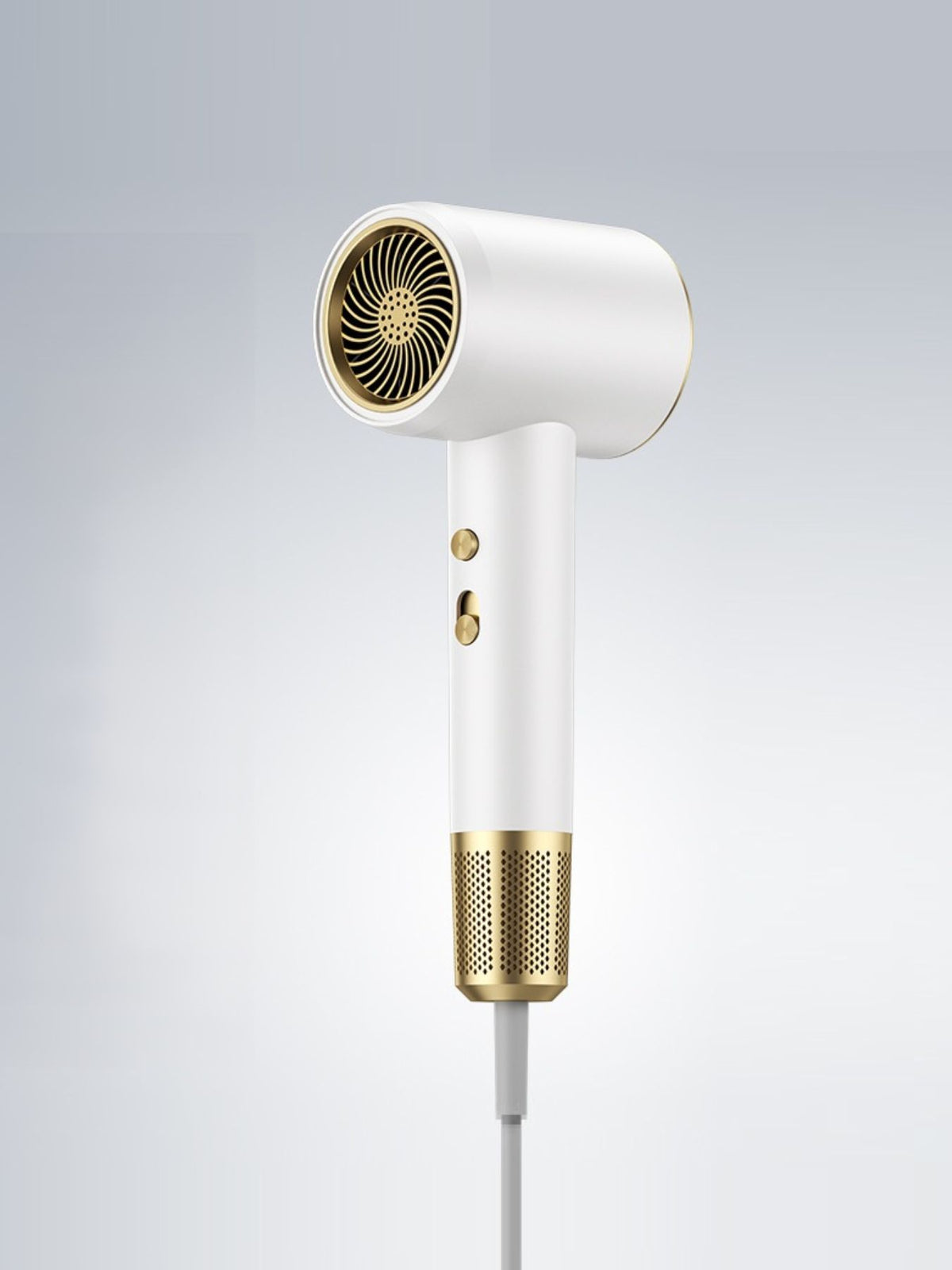 Hair dryer control buttons close up