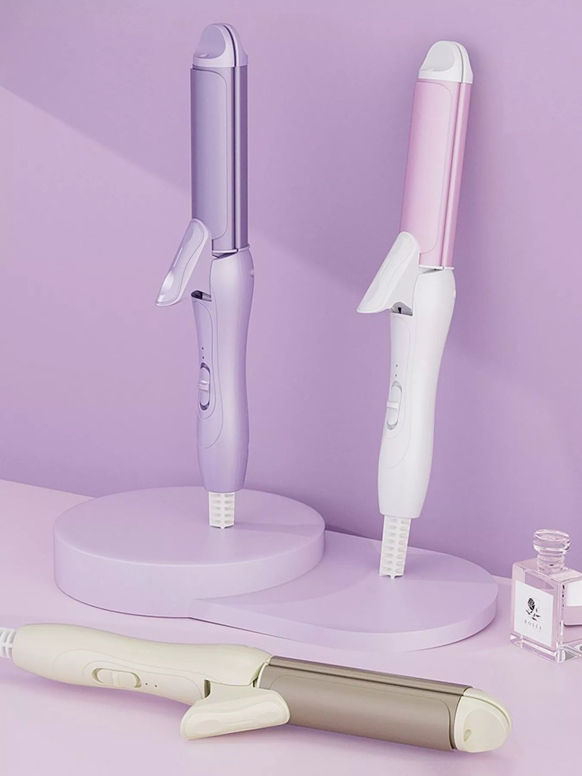 2 in 1 rotating hair curling iron