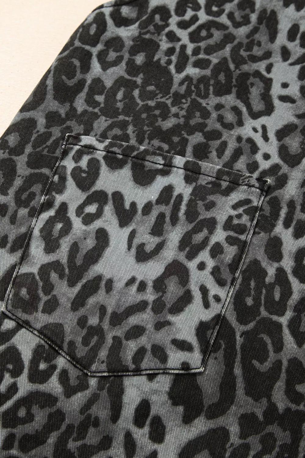 Leopard print overalls fabric texture