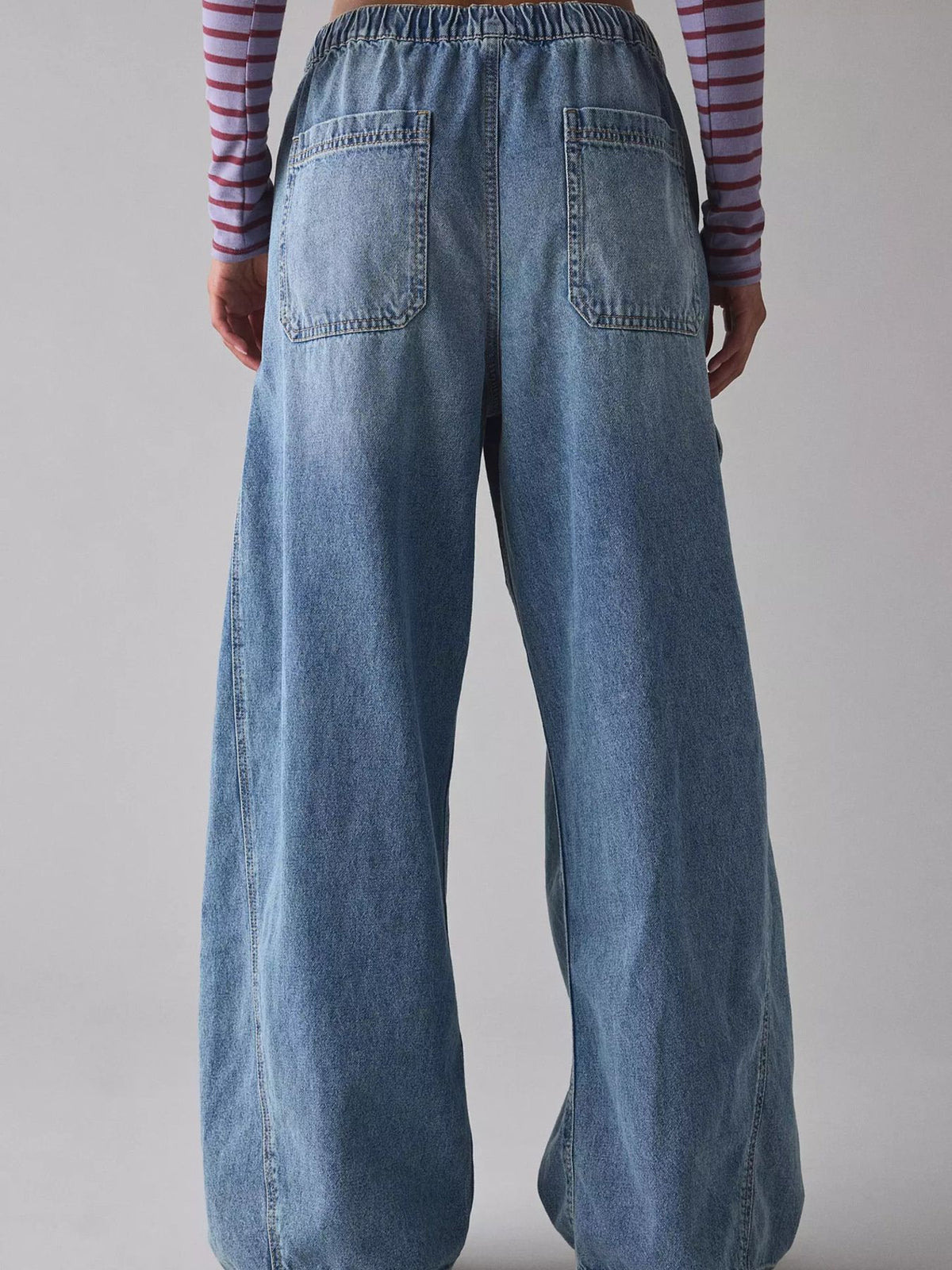 Cargo pocket detail on jeans