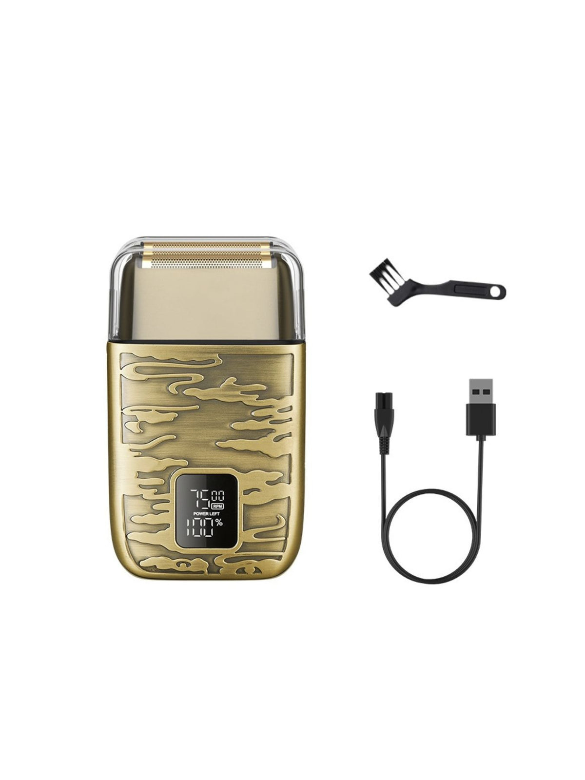 Gold shaver with charging cable