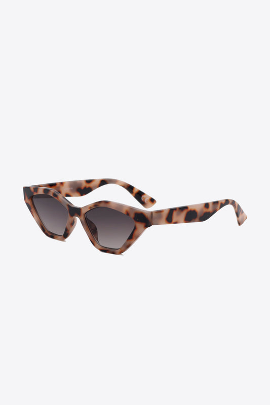 Cat Eye Polycarbonate Sunglasses Leopard One Size - Fashorio
