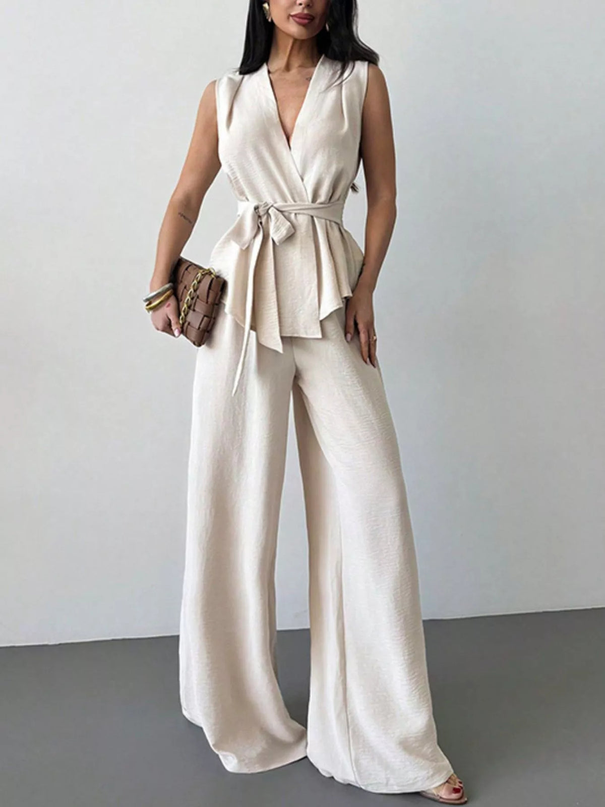 Womens white matching set full outfit