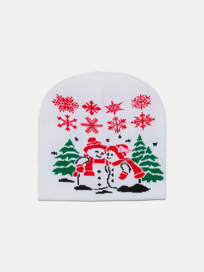Christmas Pattern Knit Hat Style F One Size - Fashorio