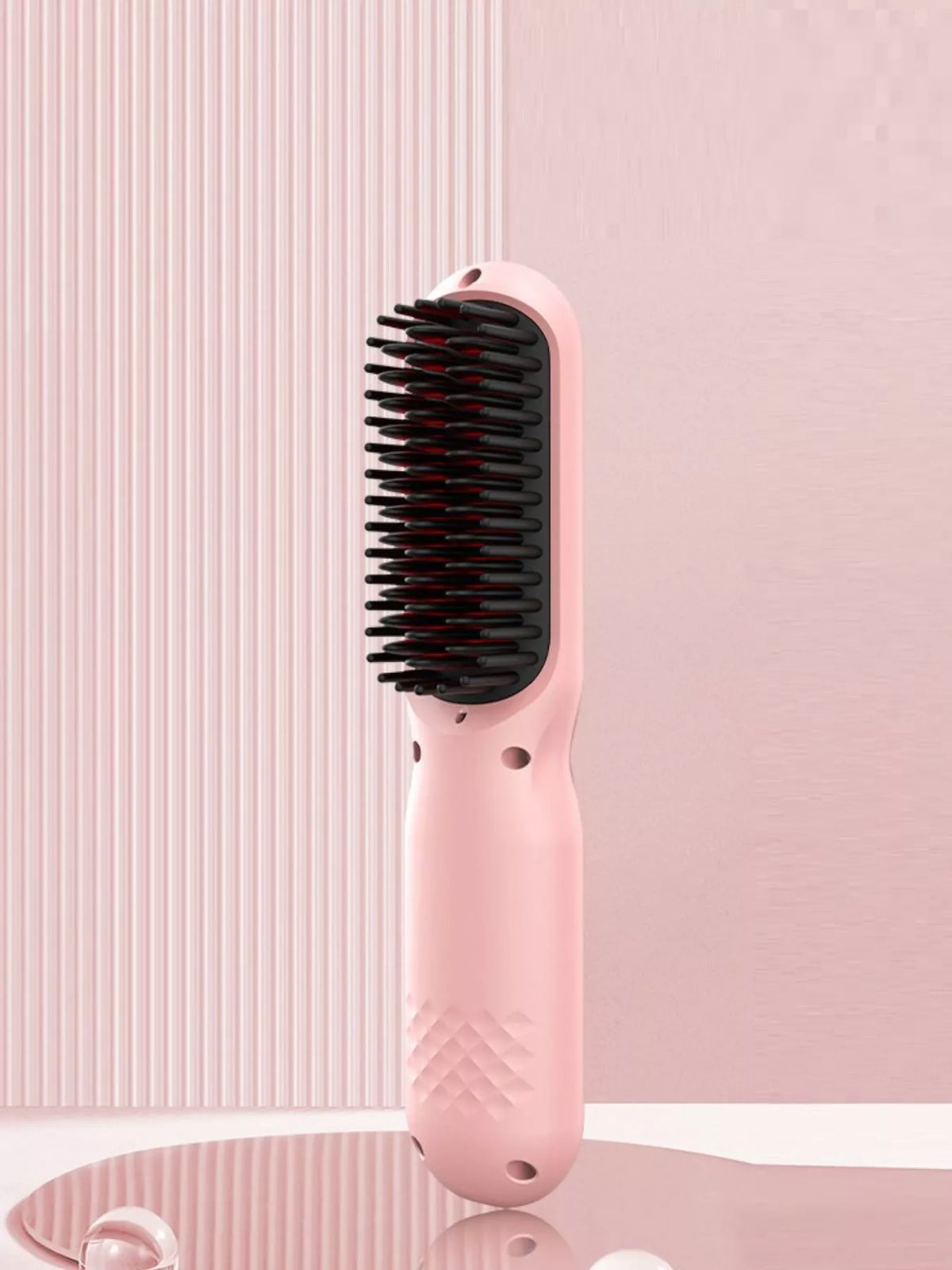 Heated straightening comb packaged