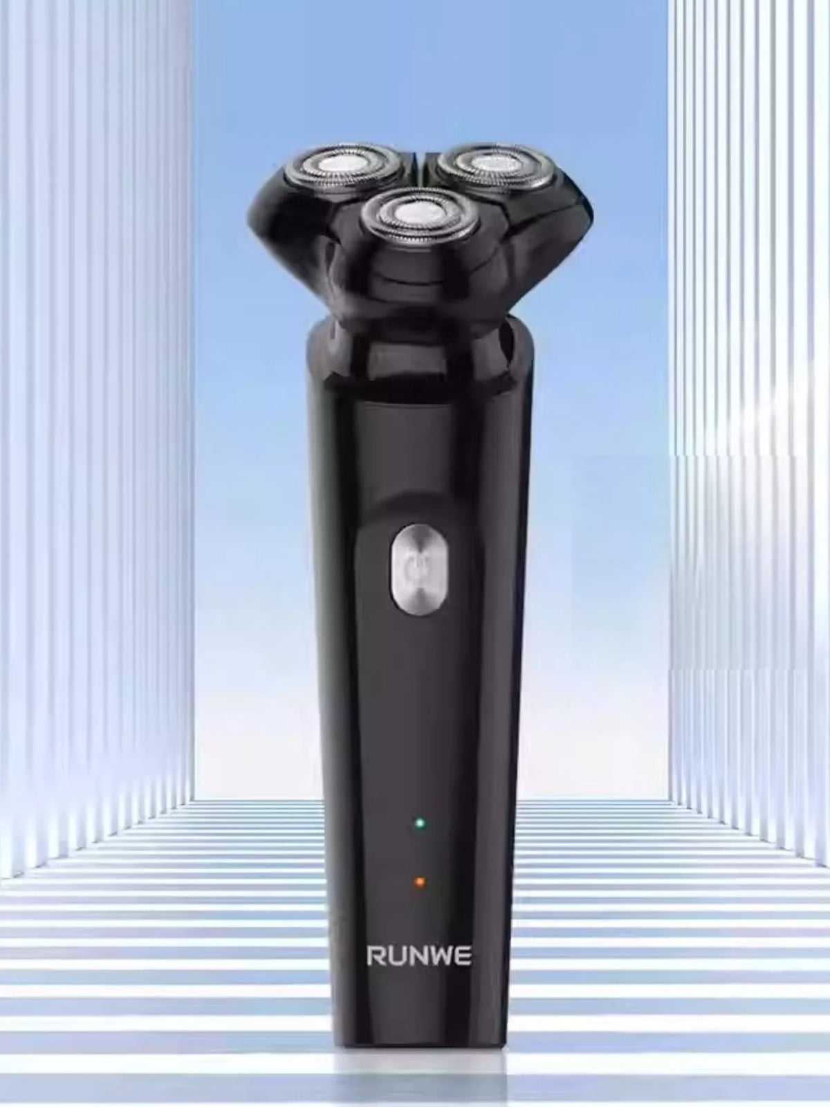 Rotary shaver on white background