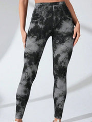Tie-Dye High Waist Active Leggings - Fashorio