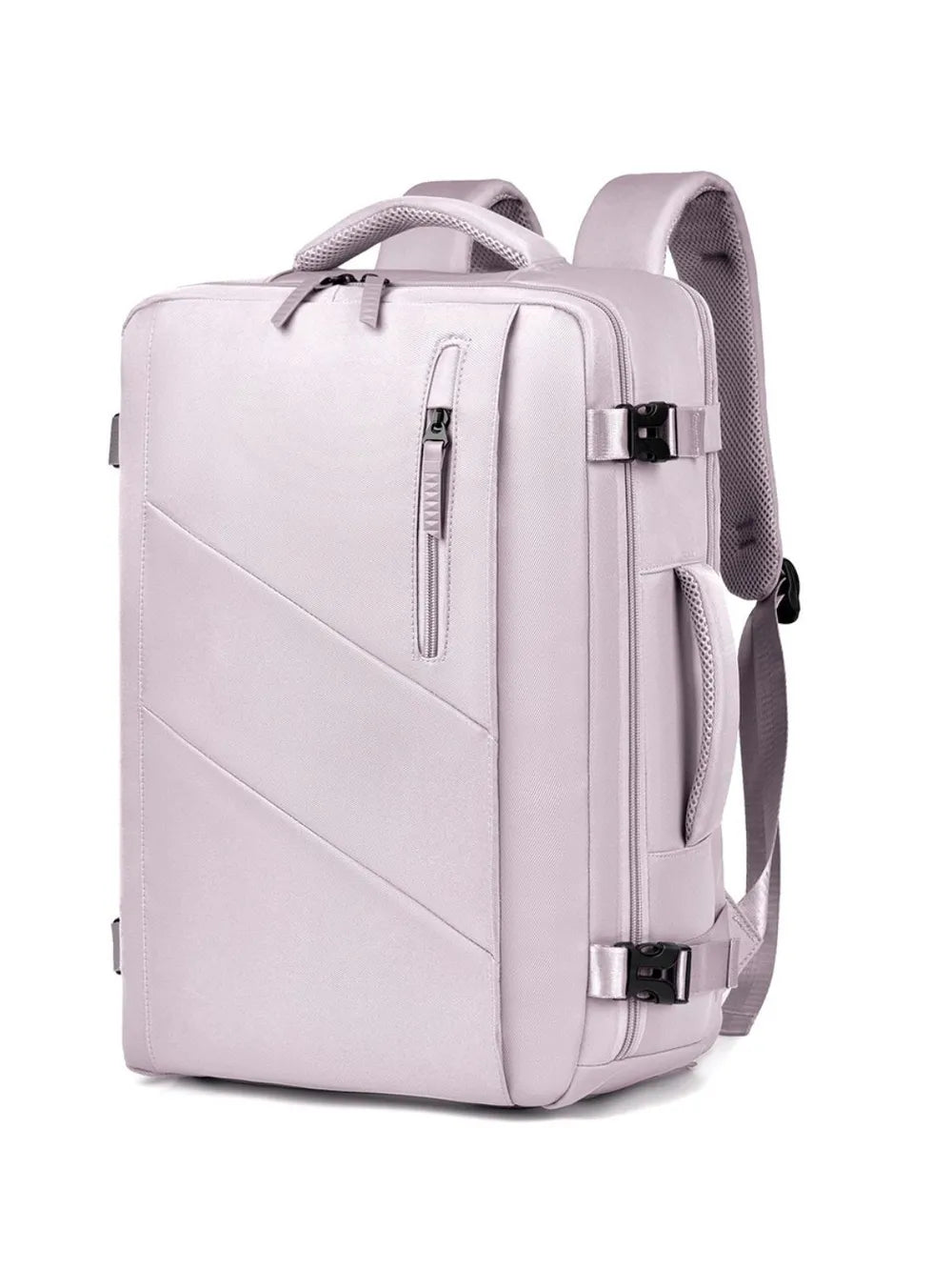 Oxford cloth adjustable strap backpack worn on the shoulders