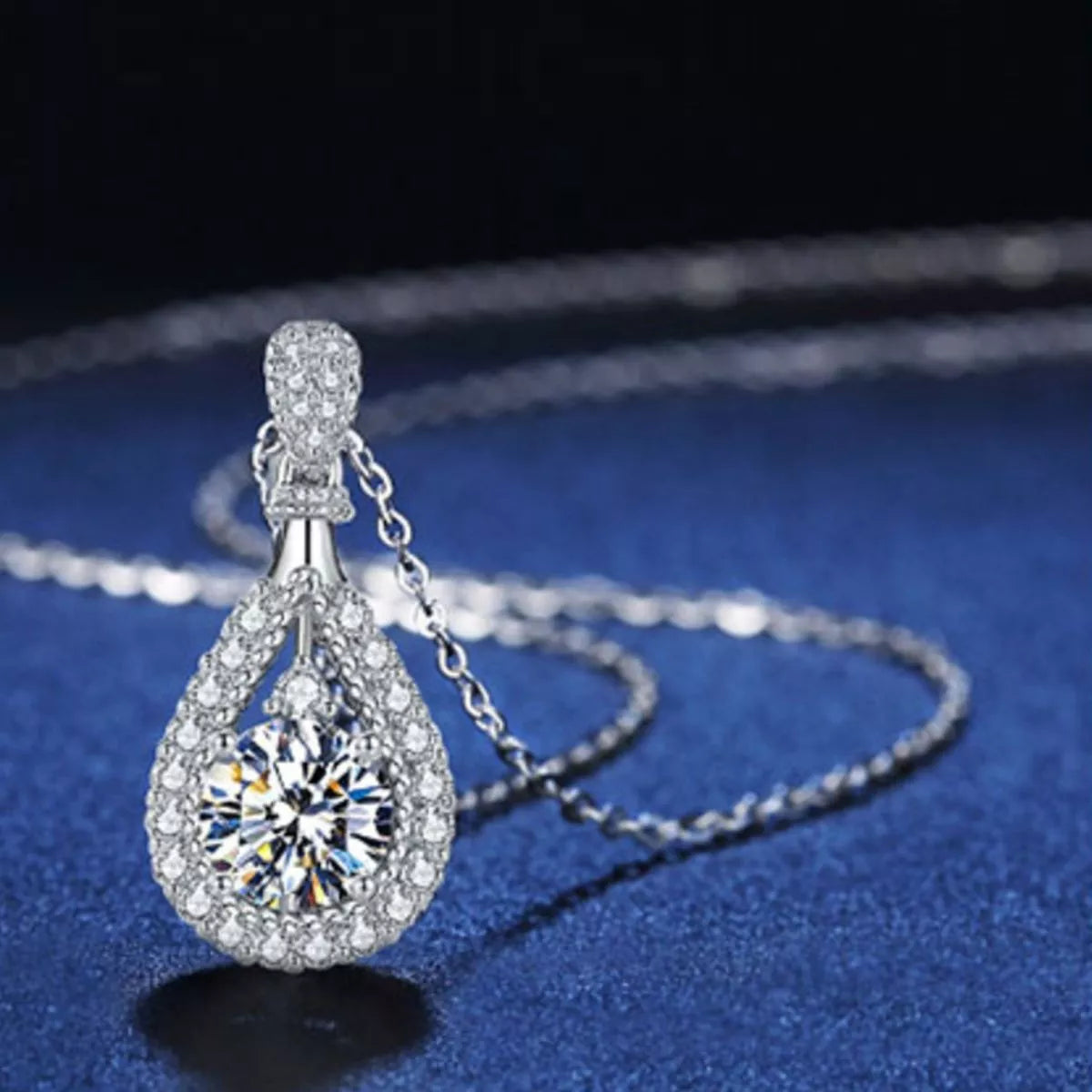 Sterling silver chain and pendant bail detail