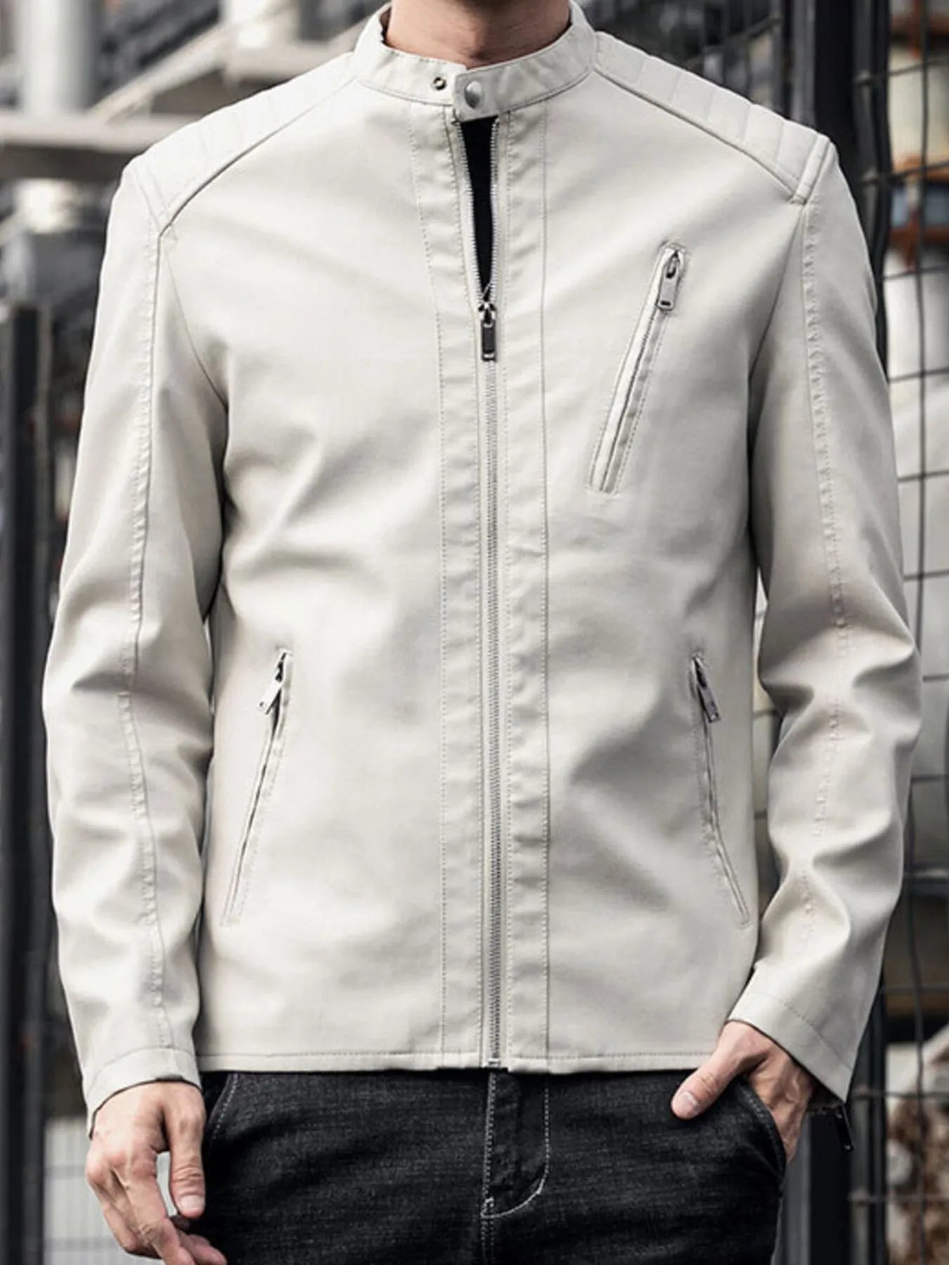 Men's Plus Size Zip Up Long Sleeve Jacket - Fashorio