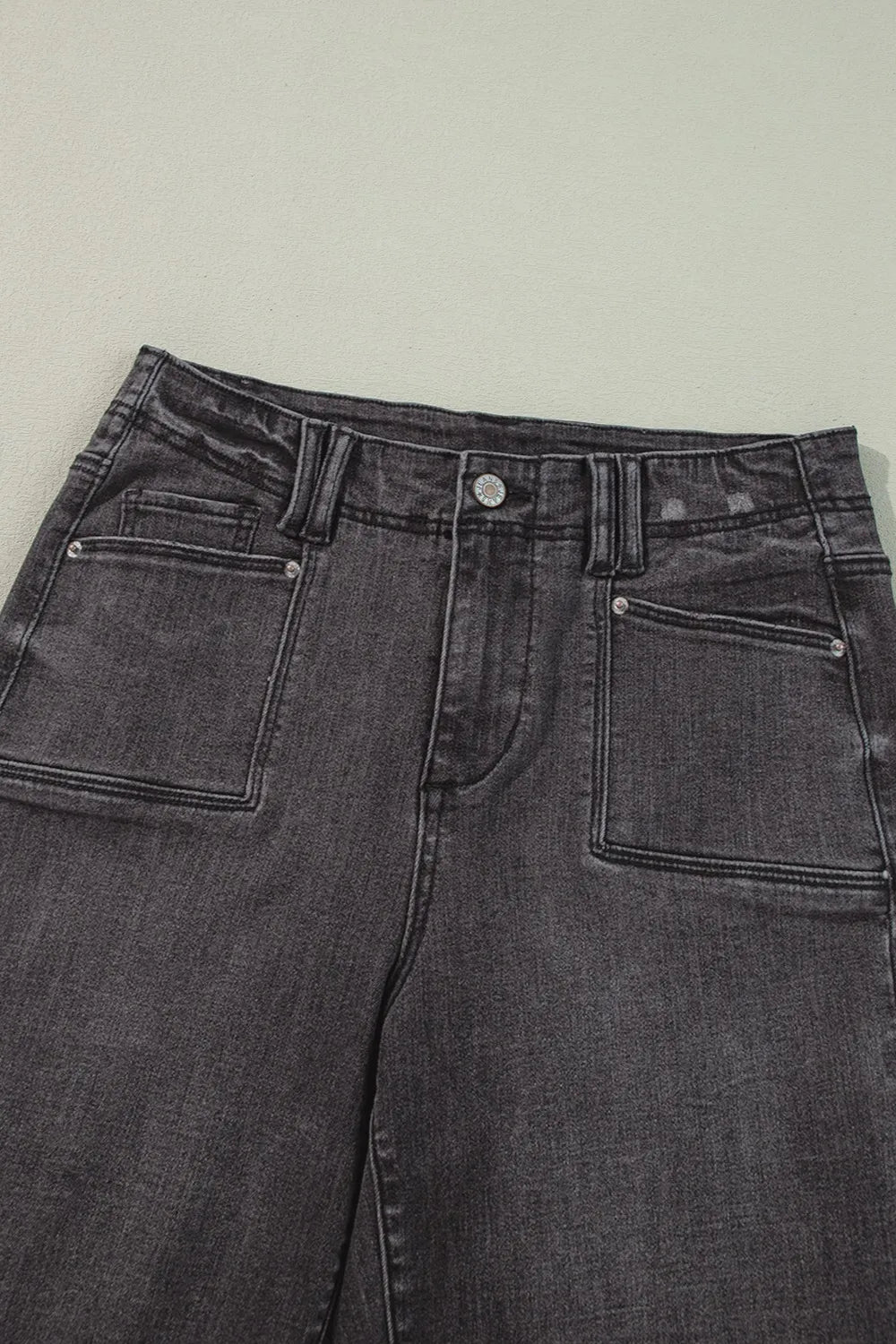 High Waisted Vintage Wash Wide Leg Jeans, view 8