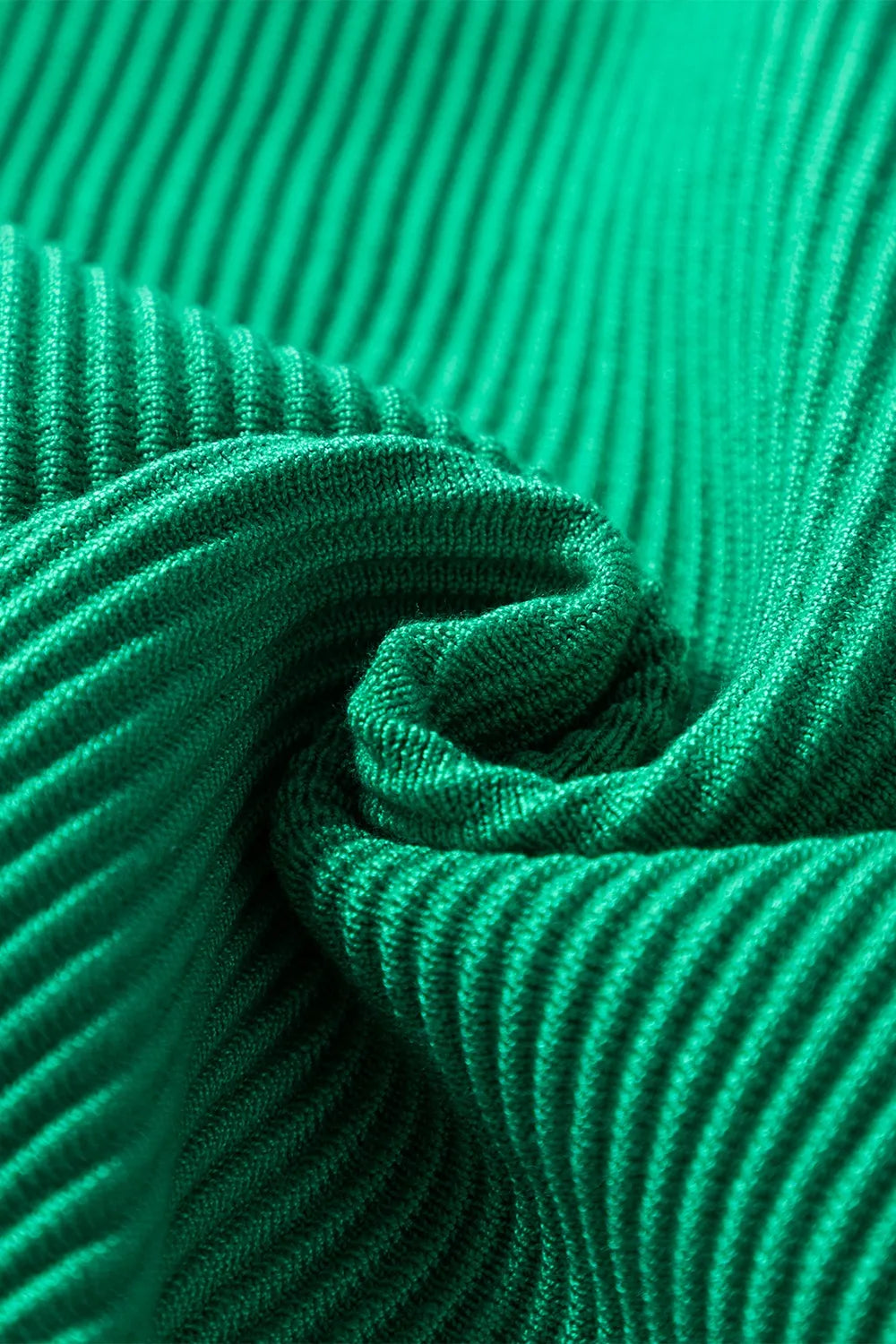 Ribbed Criss Cross Halter Sweater Tank in Green view 10
