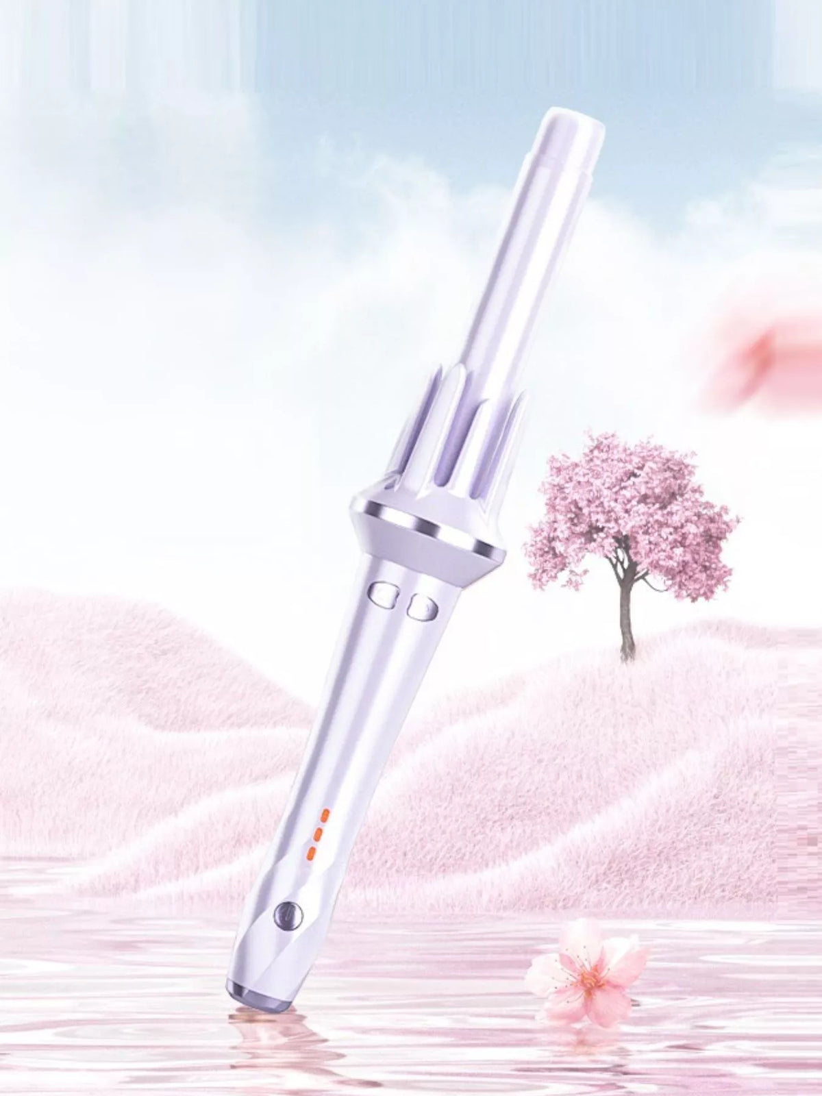 Curling iron in lilac color
