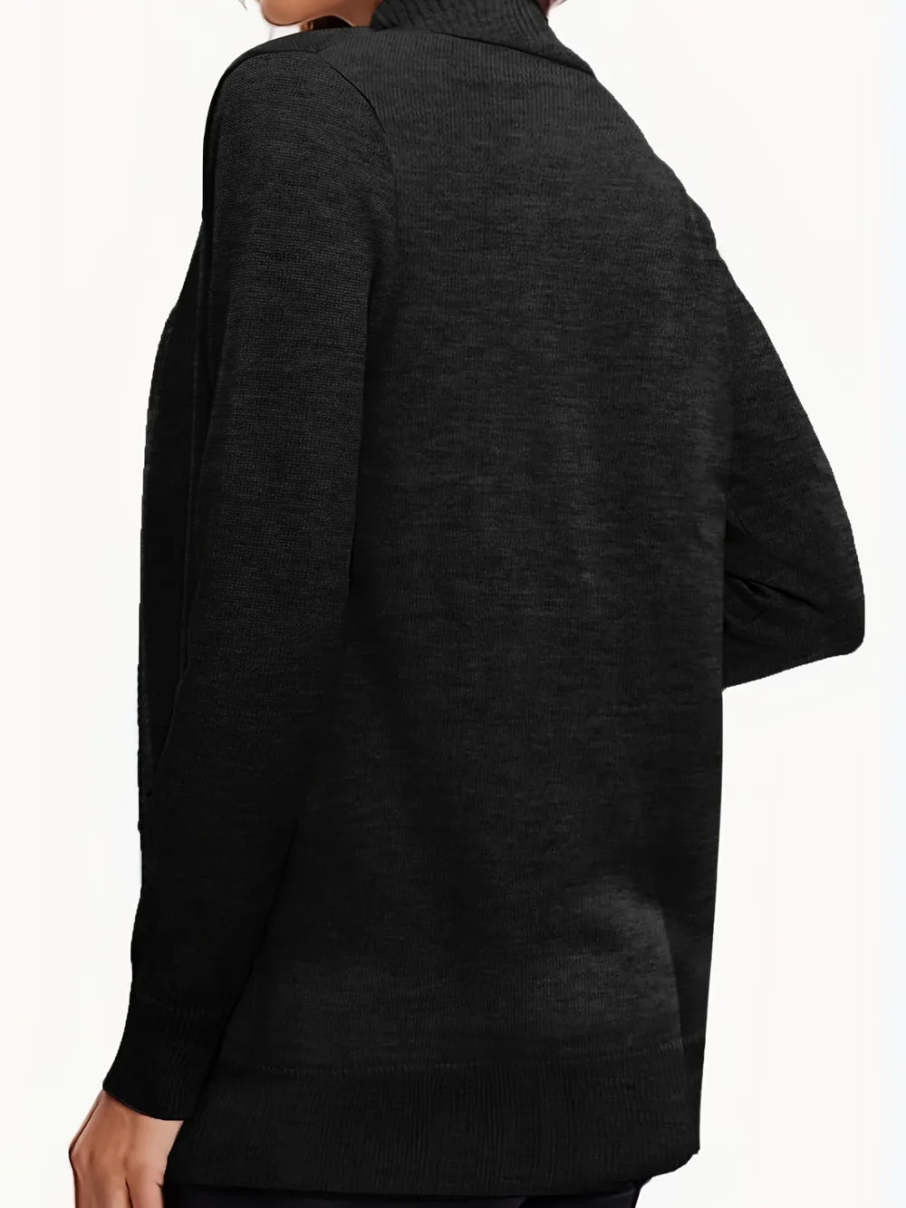Open Front Long Sleeve Sweater Cardigan - Fashorio