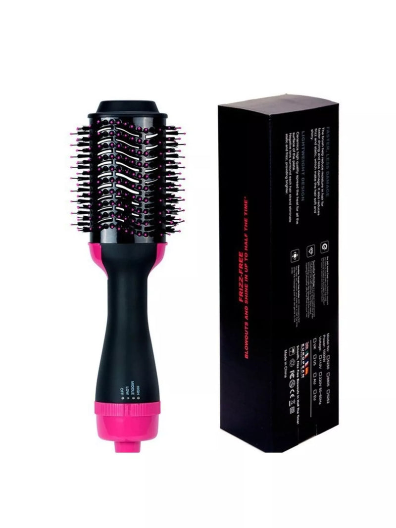 Black fast heating hot air brush front view