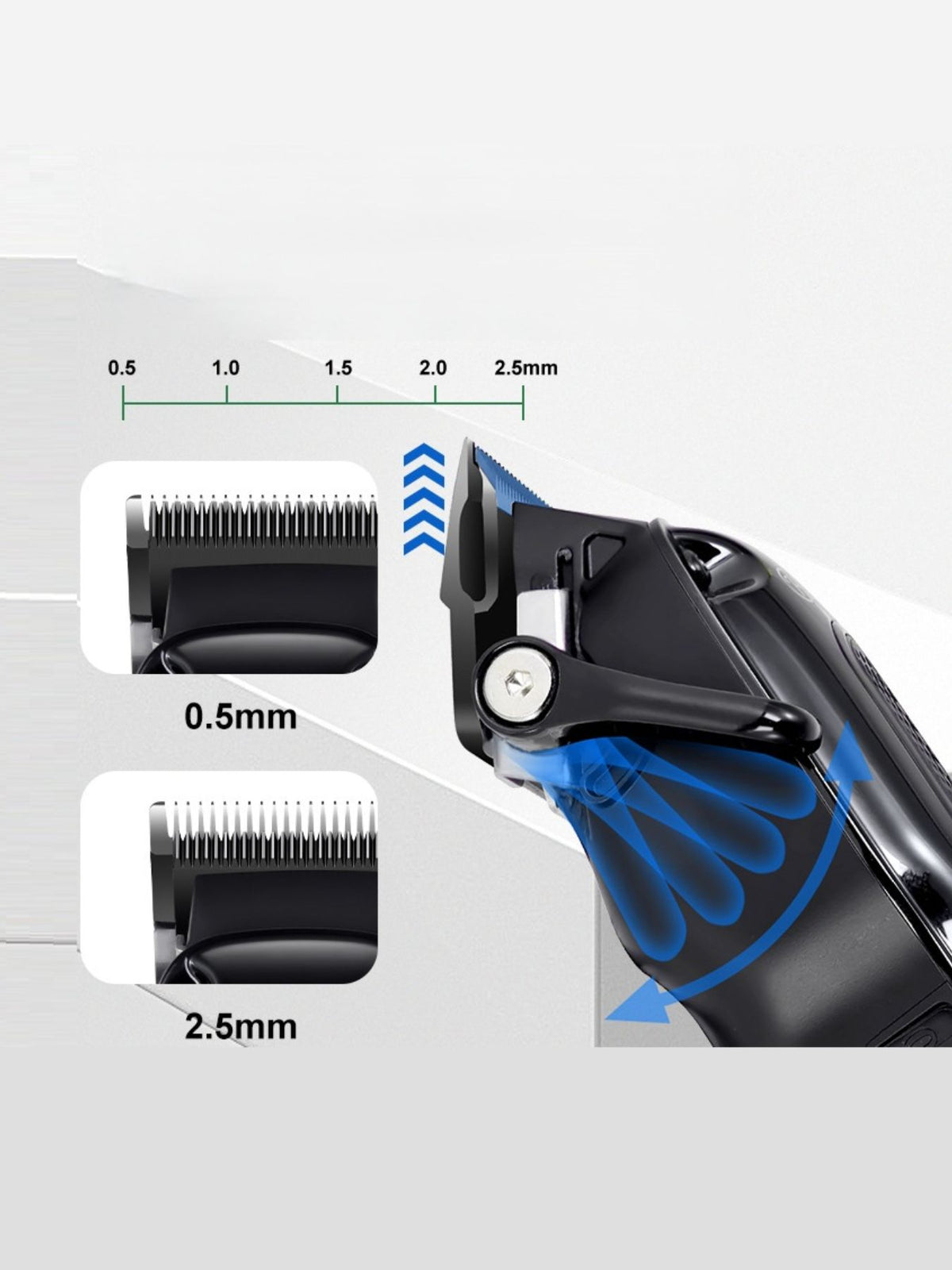 Hair clipper blade close up