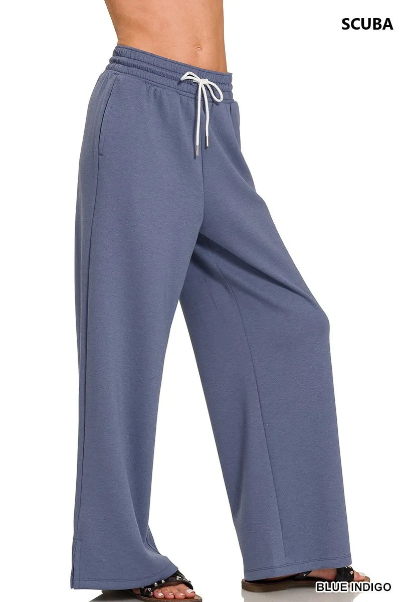 Zenana Scuba Drawstring Pants - Fashorio