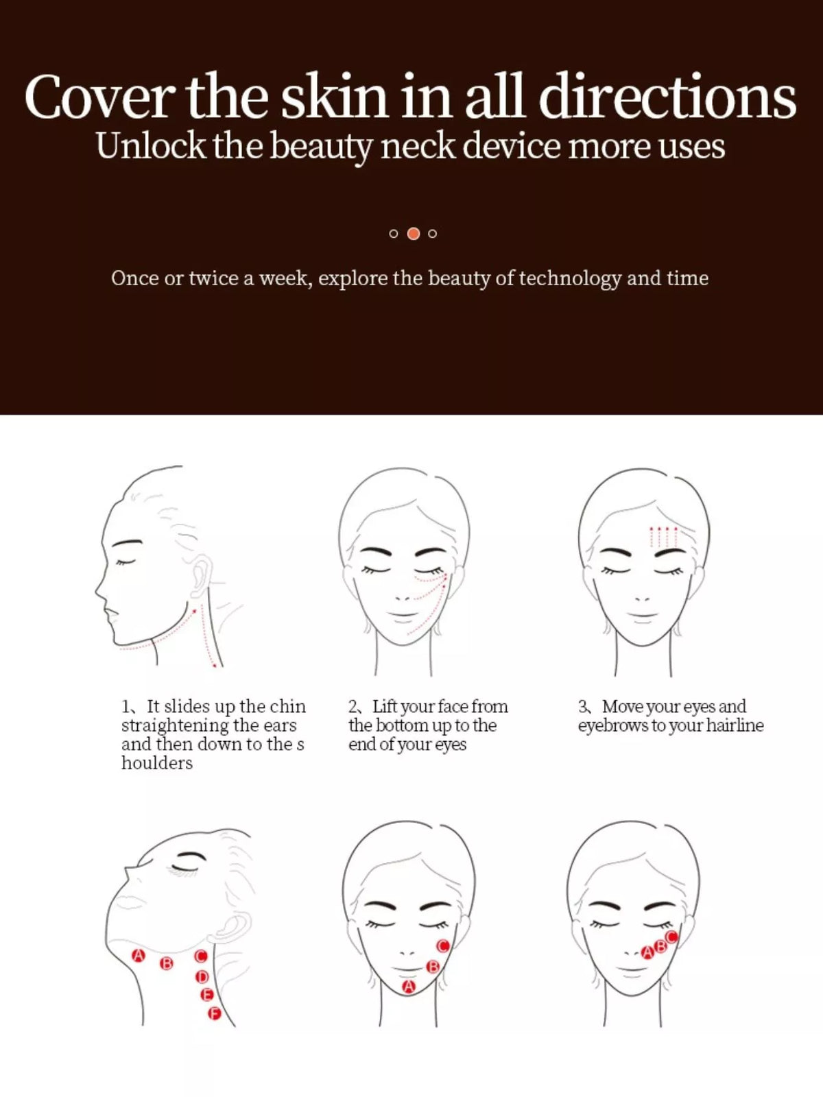 Facial device used on cheek