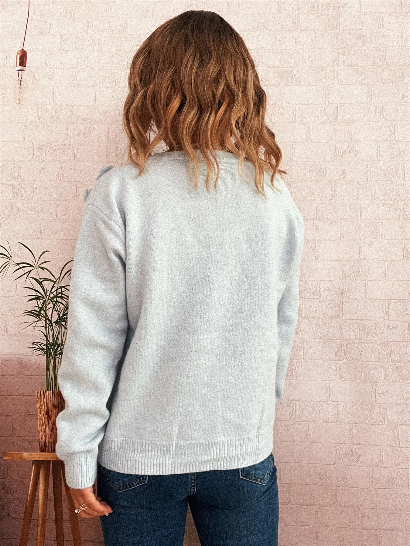 Flower Button Up Long Sleeve Cardigan - Fashorio