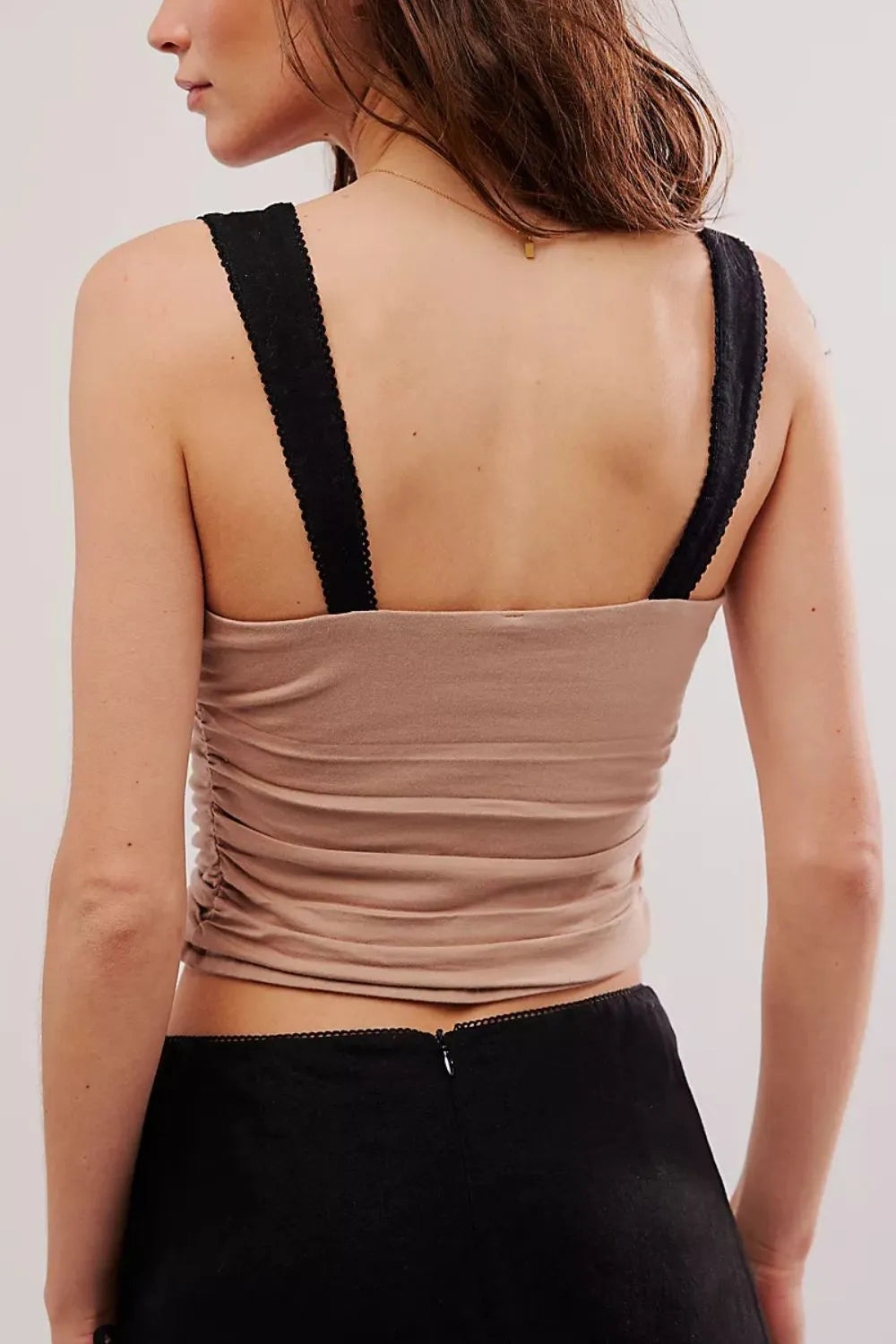 Square Neck Wide Strap Cami Top front view