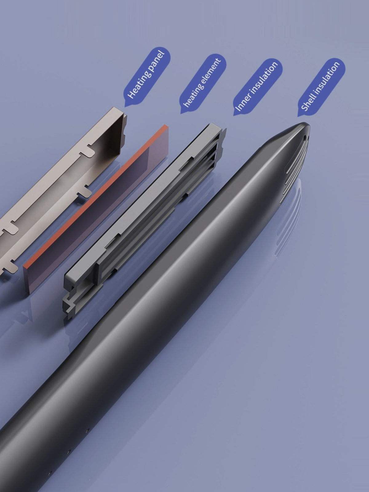 Black cordless hair straightener