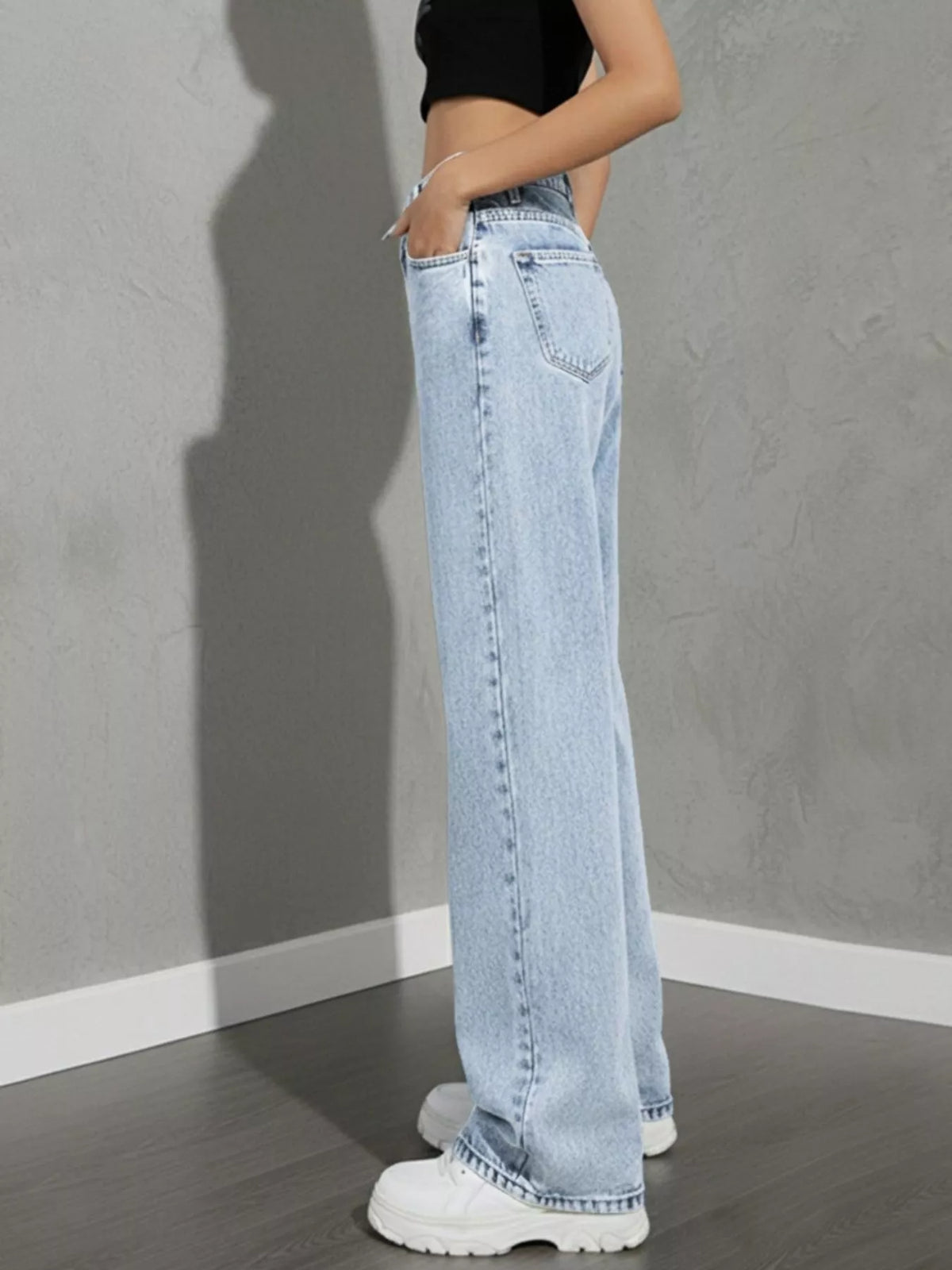 Classic High Waist Wide Leg Jeans, view 8