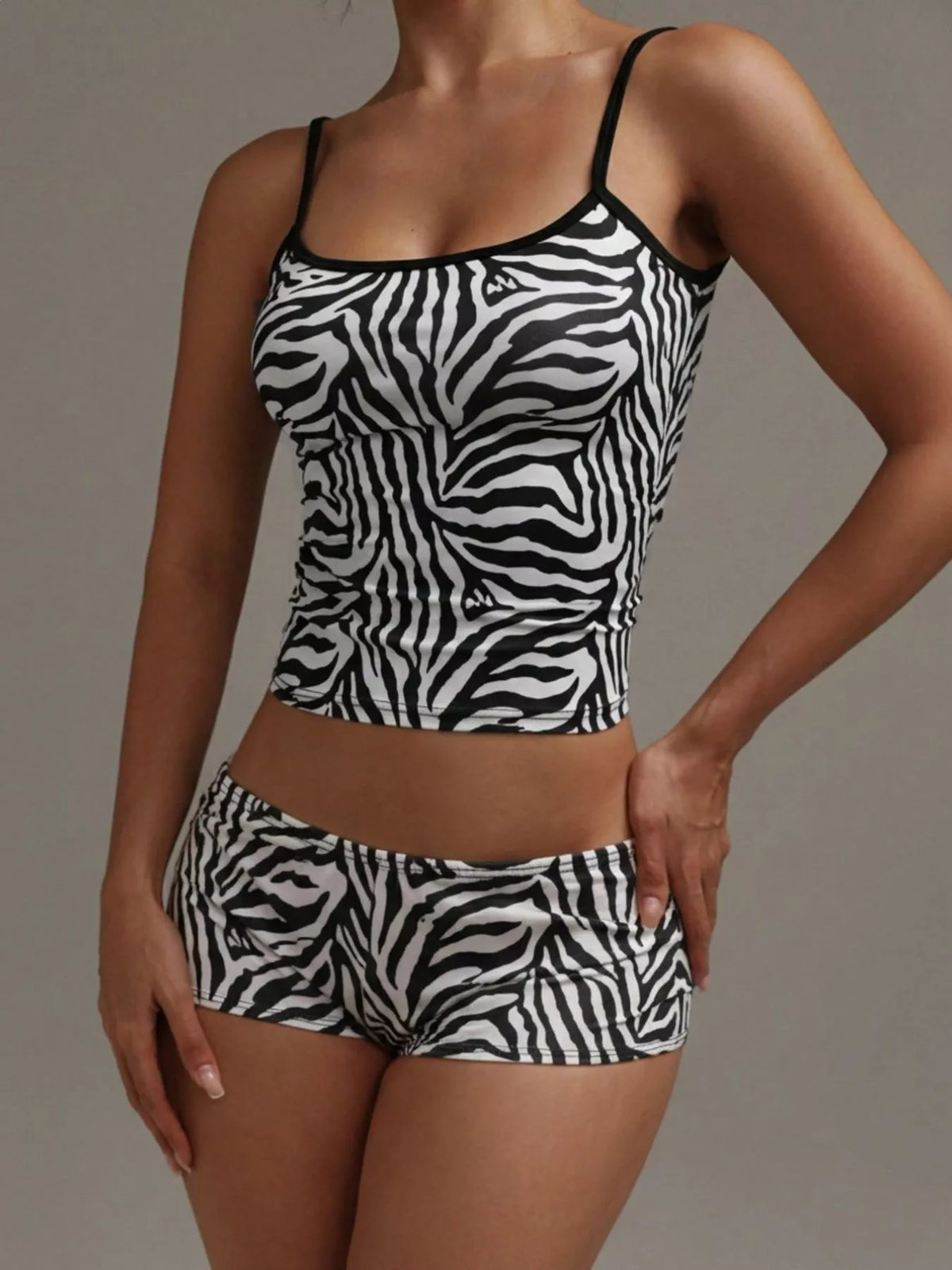 Animal print coordinated set full look