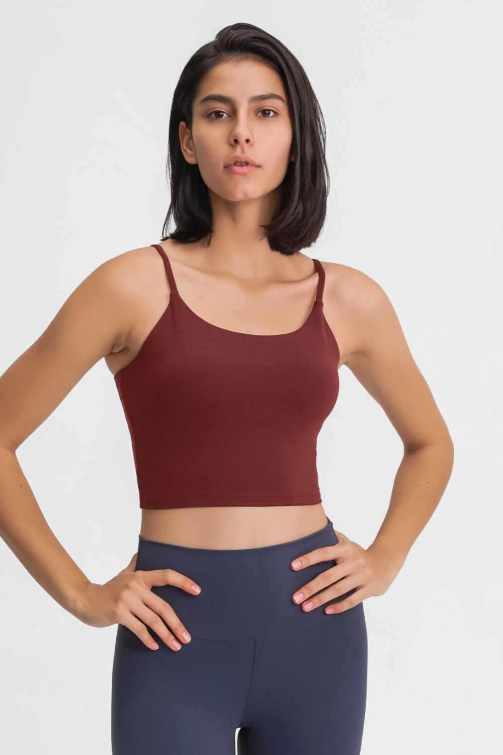 Millennia Feel Like Skin Scoop Neck Sports Cami - Fashorio