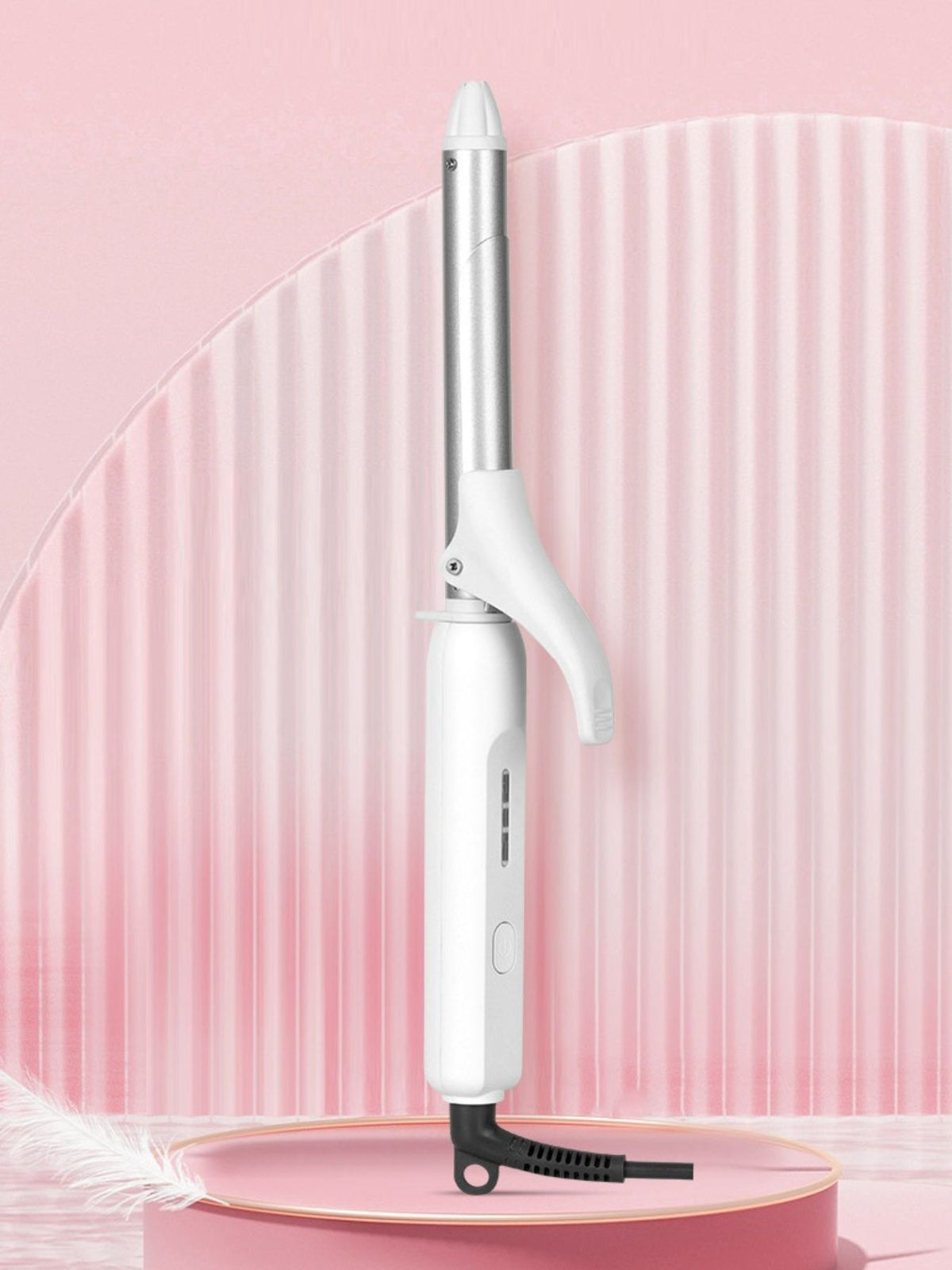 Adjustable temperature curling iron full view