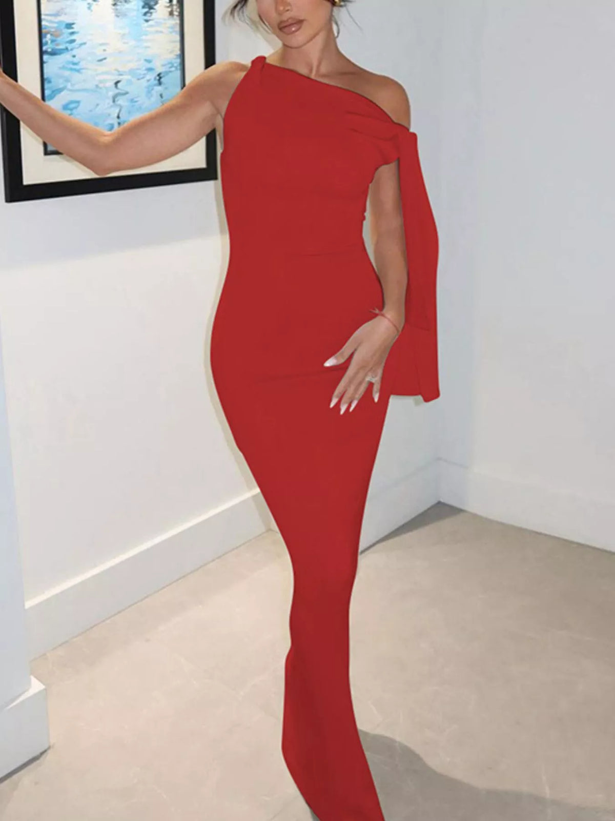 Sleeveless Draped Maxi Dress, view 21