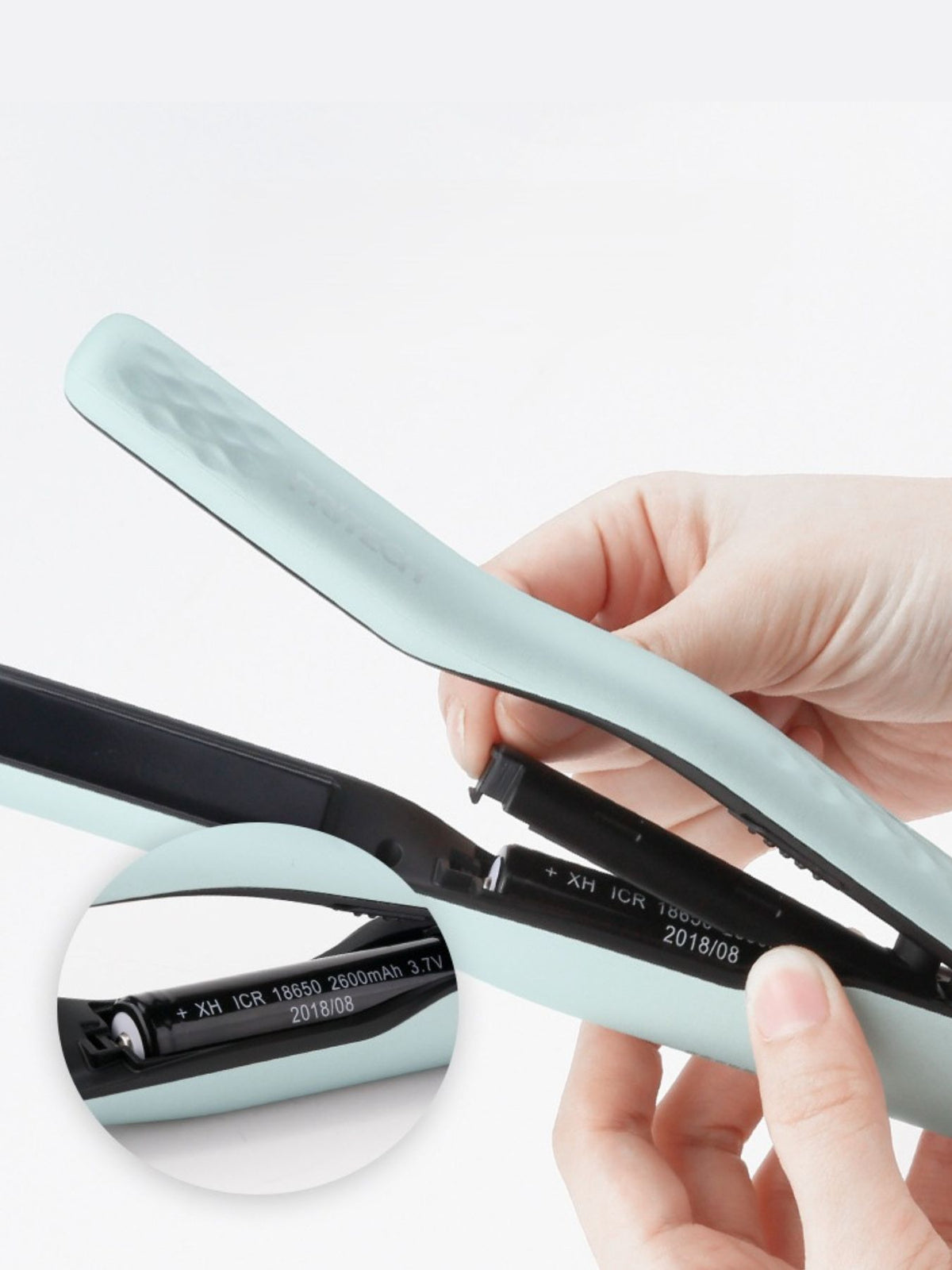 Straightener smoothing hair demonstration