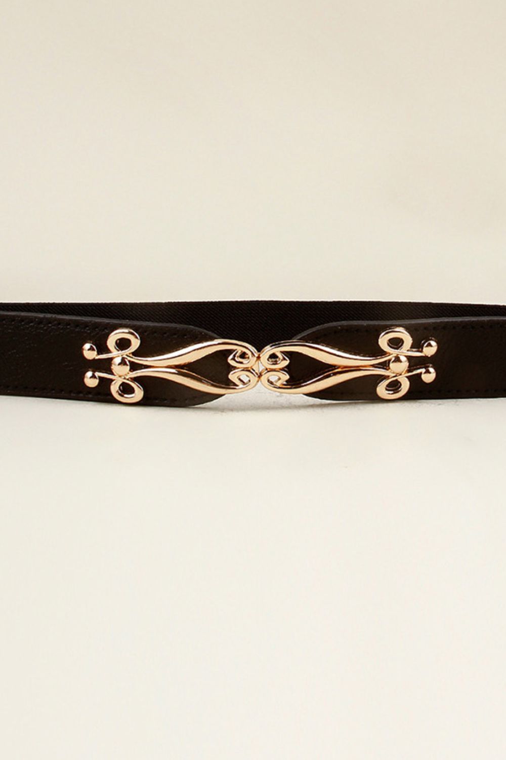 Alloy Buckle Elastic Belt - Fashorio