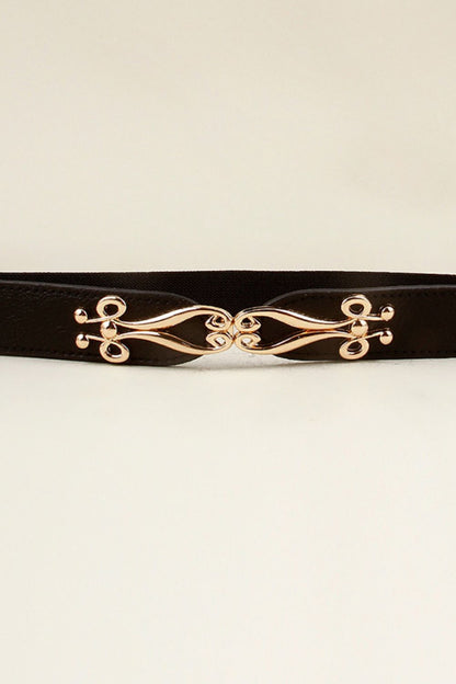 Alloy Buckle Elastic Belt - Fashorio