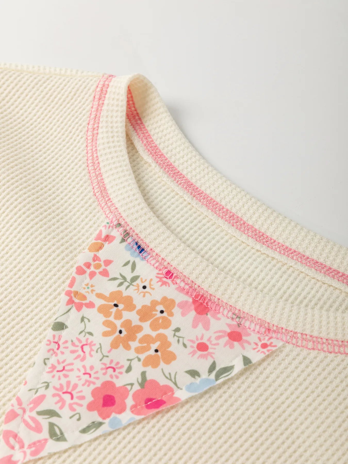 Floral Round Neck Relaxed Fit T-Shirt - Fashorio